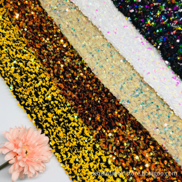 5mm stock iridescent Velvet sequins iridescent Fabric